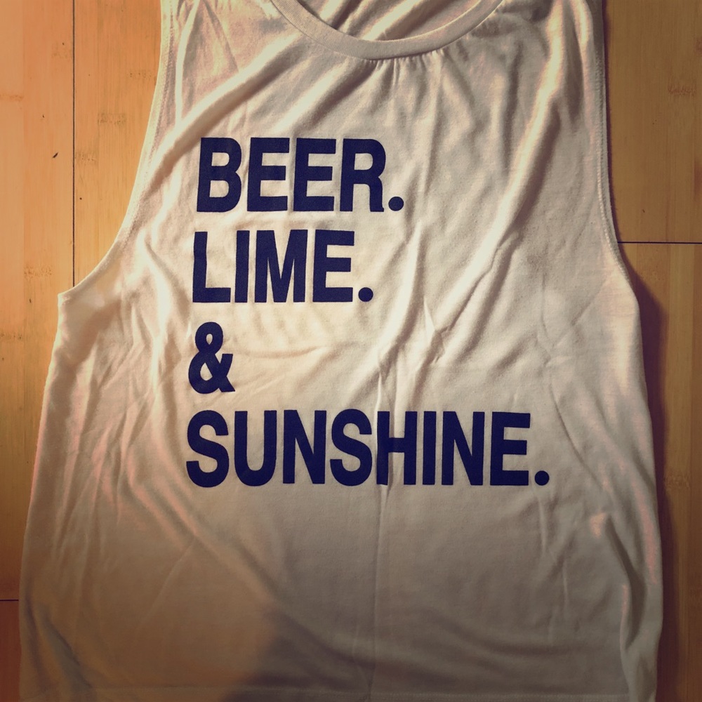 beer, lime, sunshine tee. 🍺☀️